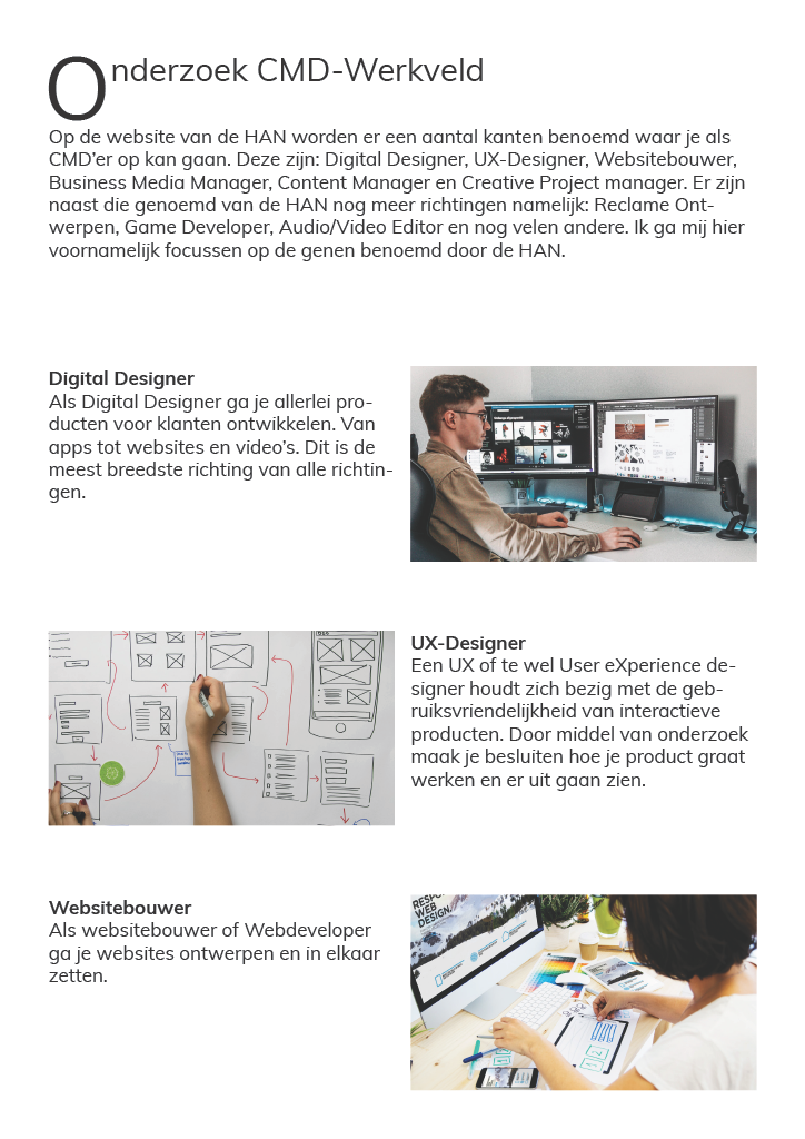 Tweede pagina van de eerste versie van het Excursieverslag